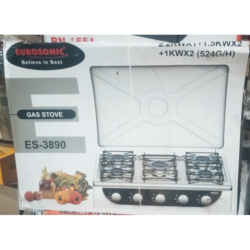 4 Burner Glass Top Gas Stove EZ-3390 – Durable Kitchen Cooker Nigeria